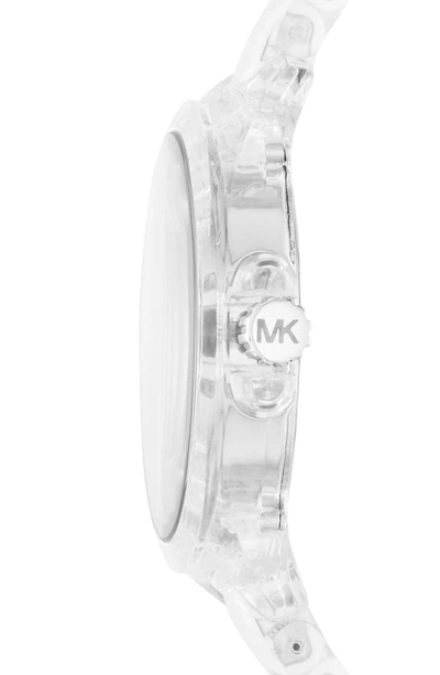 Shop Michael Michael Kors Wren Bracelet Watch, 42mm In Silver/ White