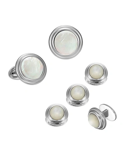 Shop Jan Leslie Mother-of-pearl Cufflinks %26 Stud Set