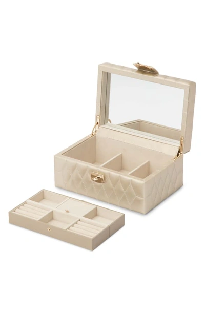 Shop Wolf Caroline Jewelry Box - Beige In Champagne - Small