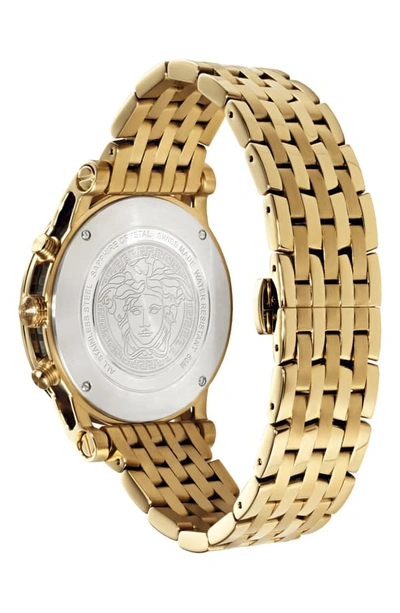 Shop Versace Sport Tech Chronograph Bracelet Watch, 40mm In Gold/ Black/ Gold