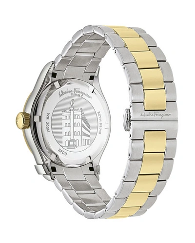 Shop Ferragamo Men's 1898 Sport Two-tone Stainless Steel Watch In Silver