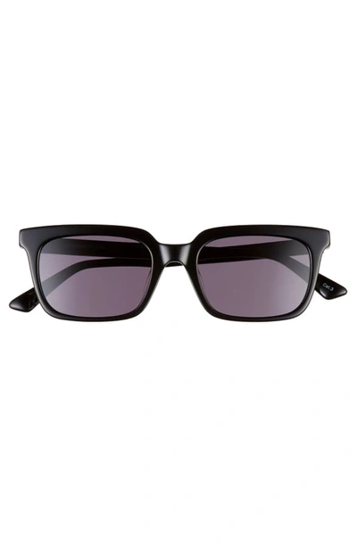 Shop Mcq By Alexander Mcqueen 52mm Rectangle Sunglasses - Black/ Smoke
