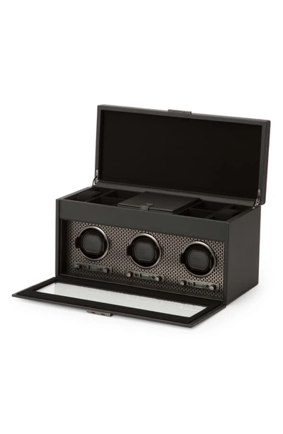 Wolf Axis Triple Watch Winder & Case In Powder Coat