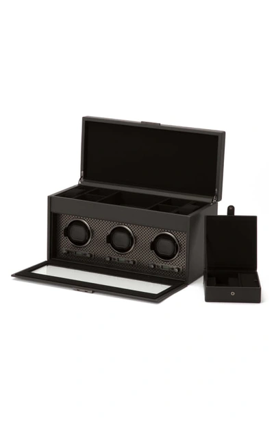 Wolf Axis Triple Watch Winder & Case In Powder Coat