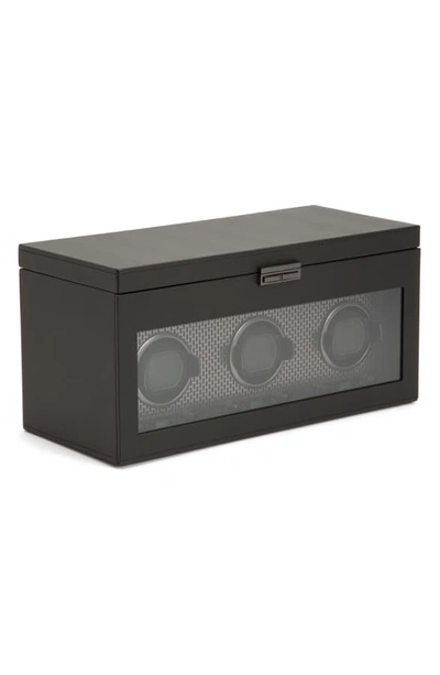 Wolf Axis Triple Watch Winder & Case In Powder Coat