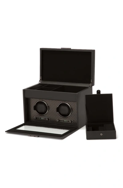 Shop Wolf Axis Double Watch Winder & Case In Powder Coat