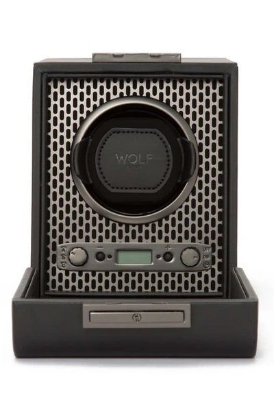 Shop Wolf Axis Single Watch Winder - Black In Powder Coat
