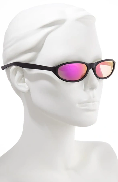Shop Balenciaga 59mm Cateye Sunglasses - Shiny Black/ Violet