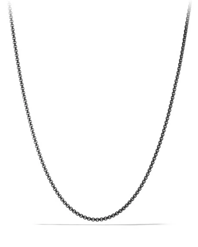 Shop David Yurman Men's Box Chain Necklace In Darkened Stainless Steel, 2.7mm, 22"l