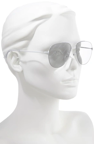 Shop Balenciaga 59mm Aviator Sunglasses - Shiny Solid White/ Grey