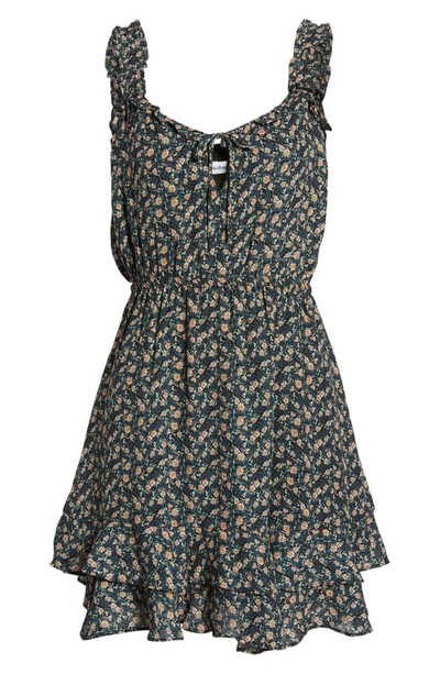 Shop Cupcakes And Cashmere Deliliah Ditsy Floral Print Dress In Ink