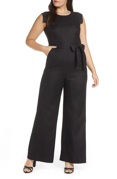 J.crew Resume Linen Blend Jumpsuit In Black ModeSens