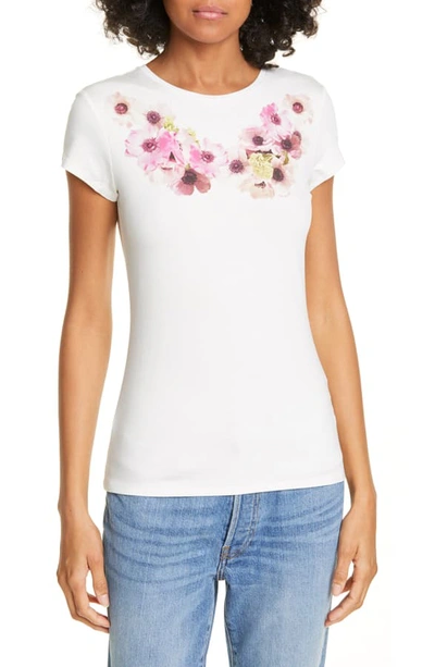 Shop Ted Baker Neopolitan Fitted Tee In Ivory