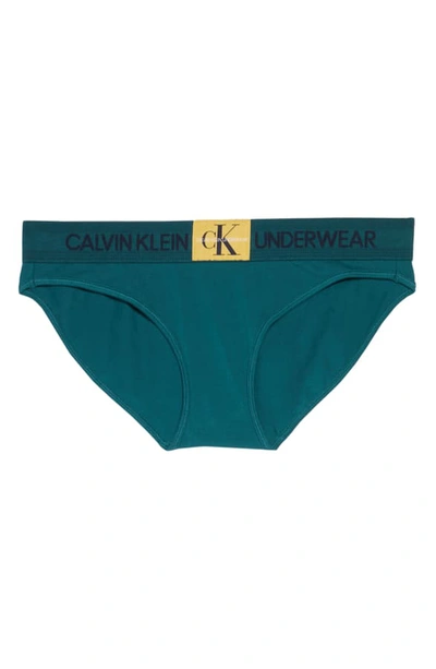 Shop Calvin Klein Logo Bikini In Antithesis