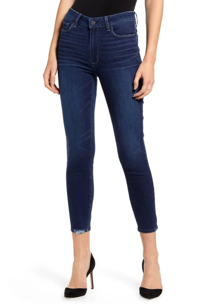 Paige High-rise Slim Crop Jeans In Hibiscus Distressed | ModeSens
