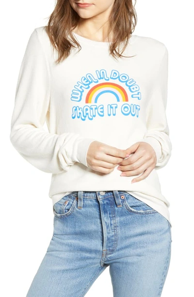 Shop Wildfox Baggy Beach Jumper - Skate It Out Pullover In Vintage Lace