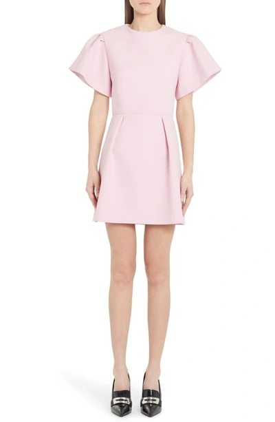 Shop Alexander Mcqueen Exaggerated Sleeve Minidress In Sugar Pink