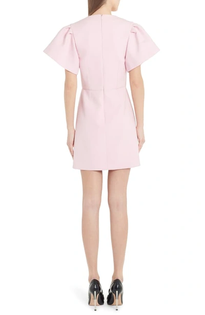 Shop Alexander Mcqueen Exaggerated Sleeve Minidress In Sugar Pink