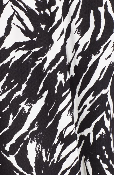 Shop N°21 N?21 Zebra Print Cotton Coat In Black/ White