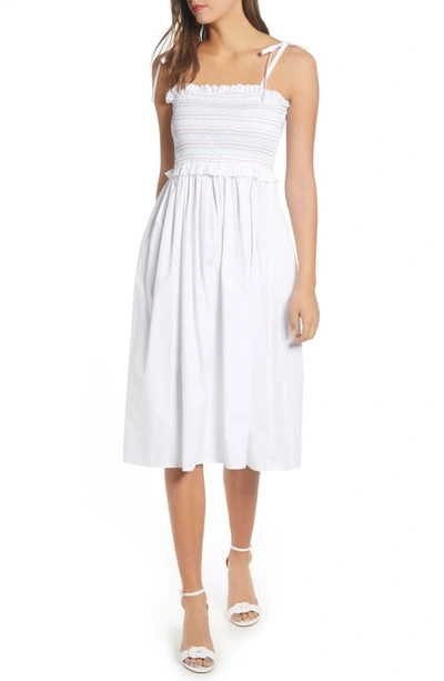 Shop English Factory Smocked Dress In White