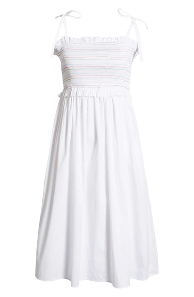 Shop English Factory Smocked Dress In White