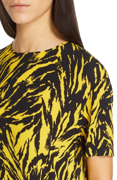 Shop N°21 N?21 Zebra Print Top In Yellow/ Black