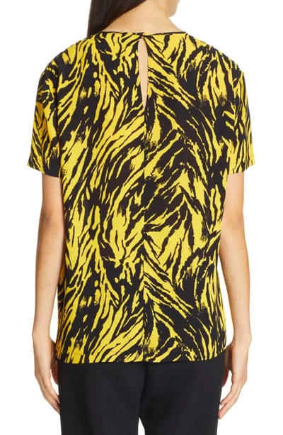 Shop N°21 N?21 Zebra Print Top In Yellow/ Black