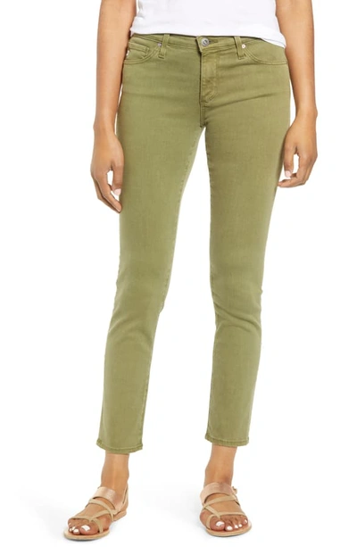 Shop Ag The Prima Ankle Cigarette Jeans In Sulfur Olivewood