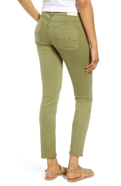 Shop Ag The Prima Ankle Cigarette Jeans In Sulfur Olivewood