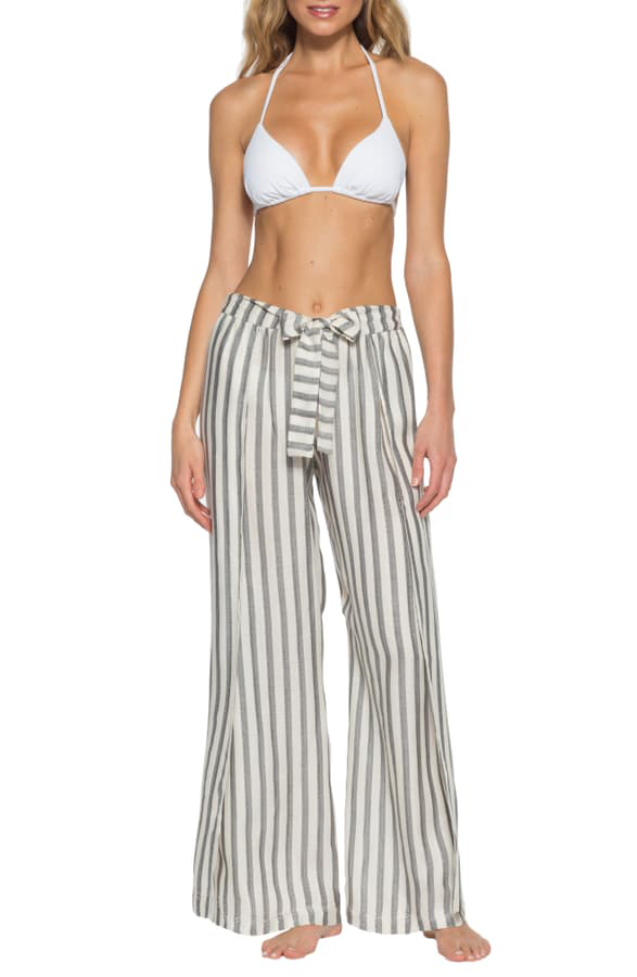 white bathing suit cover up pants