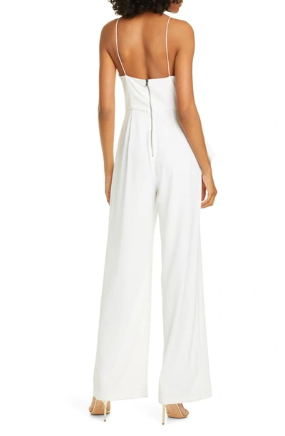 Shop Alice And Olivia Keeva Ruffle Jumpsuit In Off White