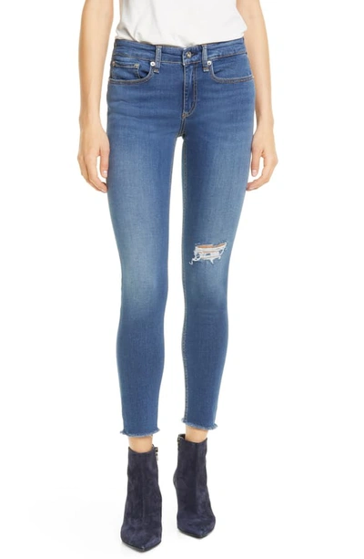 Shop Rag & Bone Cate Frayed Ankle Skinny Jeans In Marion