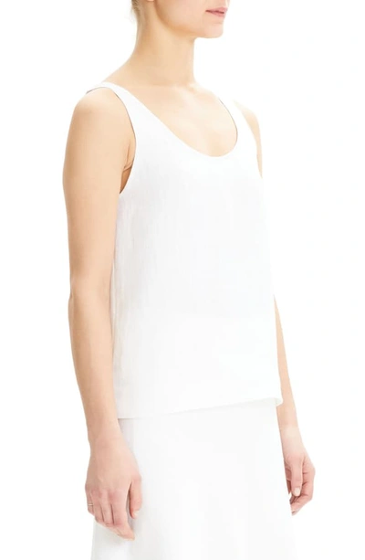Shop Theory Linen Blend Tank Top In White