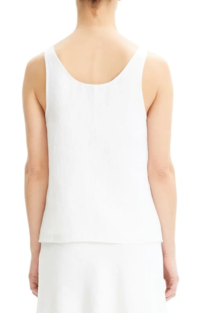 Shop Theory Linen Blend Tank Top In White
