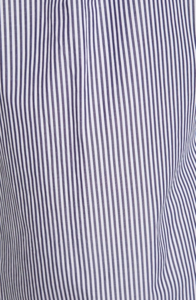 Shop Alex Mill Stripe Midi Shirtdress In Navy/ White