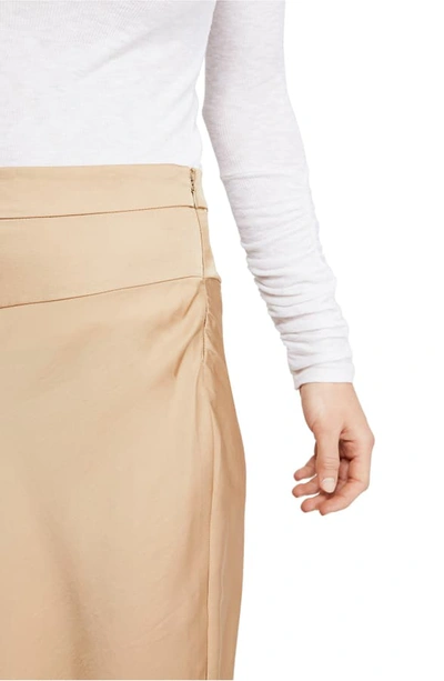 Shop Free People Normani Bias Cut Satin Skirt In Gold