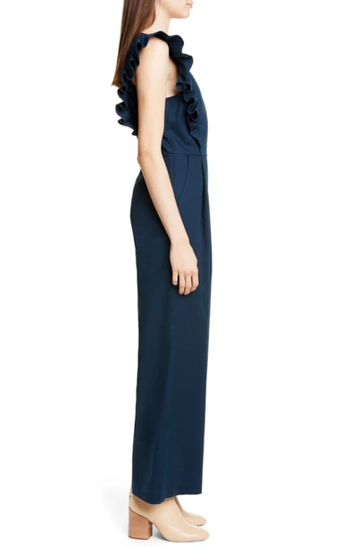 Shop Sea Stevie Ruffle Trim Jumpsuit In Ink