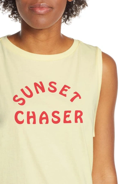 Shop Patagonia Camp Id Muscle Tee In Resinyellow/ Sunset Chaser