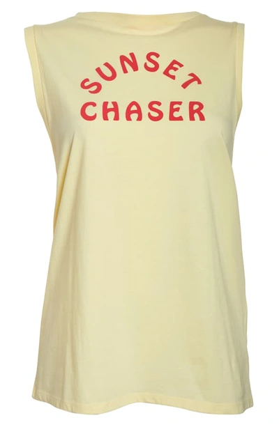 Shop Patagonia Camp Id Muscle Tee In Resinyellow/ Sunset Chaser