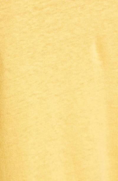 Shop Current Elliott The Drop Pocket Linen & Cotton Tee In Mustard W Graph