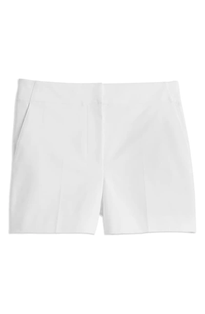 Shop Theory Stretch Cotton Mini Shorts In Sea Salt