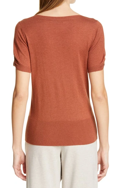 Shop Max Mara Osteo Silk & Cashmere Sweater In Copper