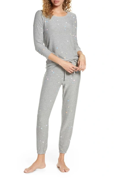 Shop Chaser Star Cozy Joggers In Grey Multi