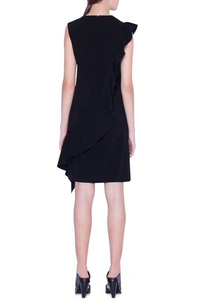 Shop Akris Punto Ruffle Detail Crepe Dress In Black