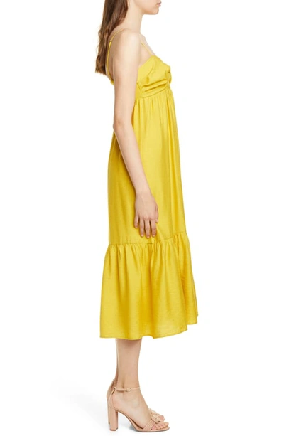 Shop Joie Chayton Ruffle Hem Midi Sundress In Sulphur