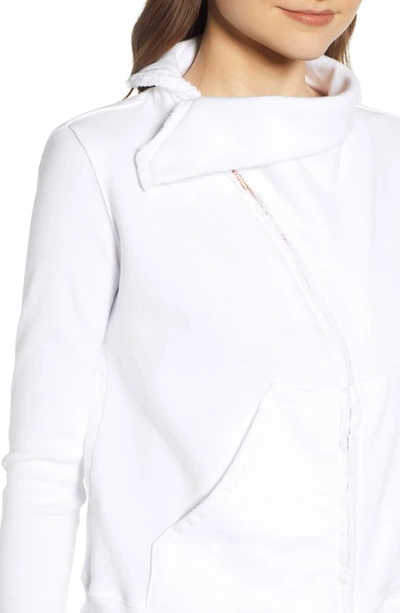 Shop Frank & Eileen Tee Lab Zip Fleece Jacket In White