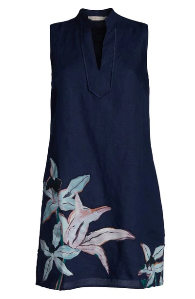 Shop Tory Burch Sleeveless Cover-up Dress In Tory Navy