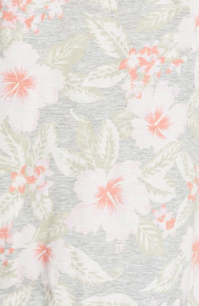 Shop Rebecca Taylor Kamea Floral Cotton Jersey Top In Grey Melange