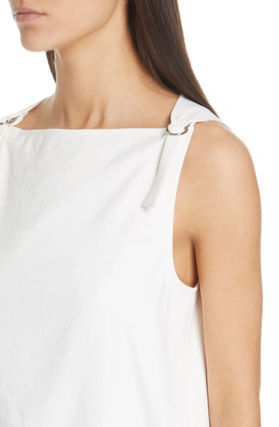 Shop Tibi Chalky Drape D-ring Top In Ivory