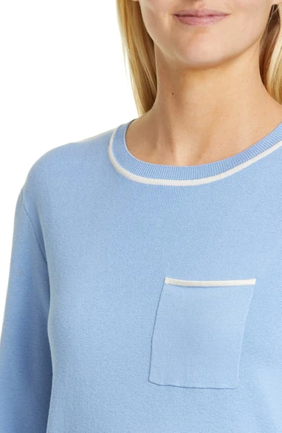 Shop Equipment Pocket Detail Silk & Cotton Sweater In Della Robia